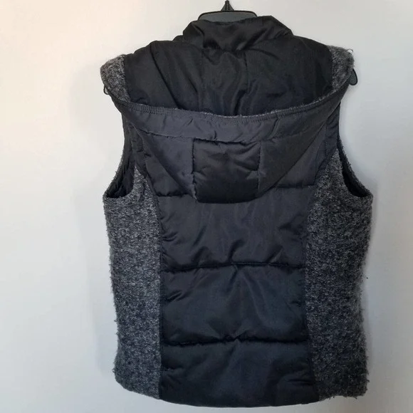 ZARA TRAFALUC Navy Hooded Zipper Pockets Vest - Picture 5 of 8